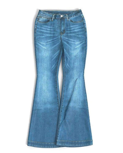 90s Vintage Classic Flare Hem High Waist Jeans
