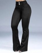2022 Button Front Butt Lifting Flare Jeans