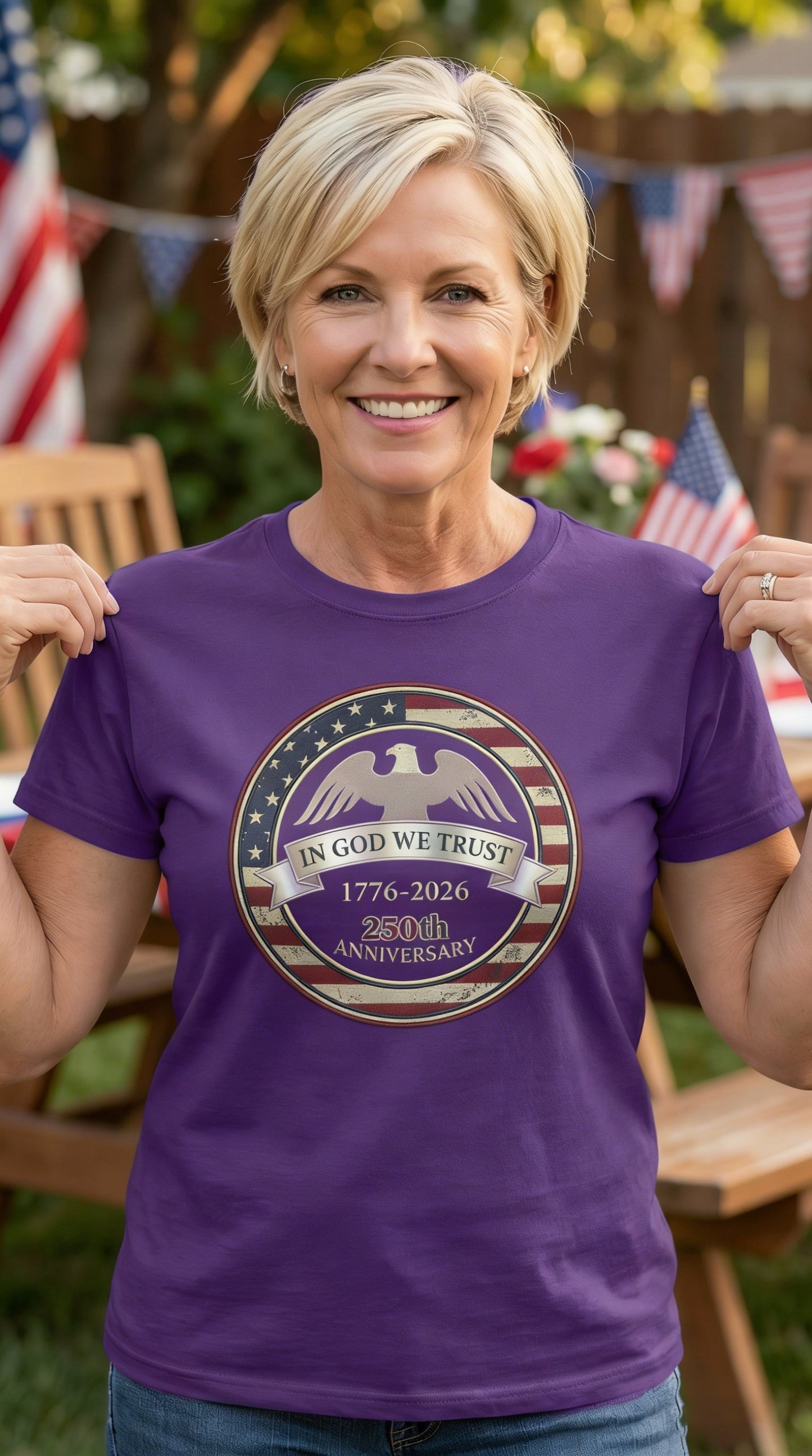 America 250th Anniversary Eagle Seal Vintage T-Shirt