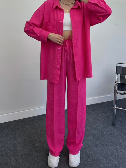 2023 Fashion Linen Shirt Set