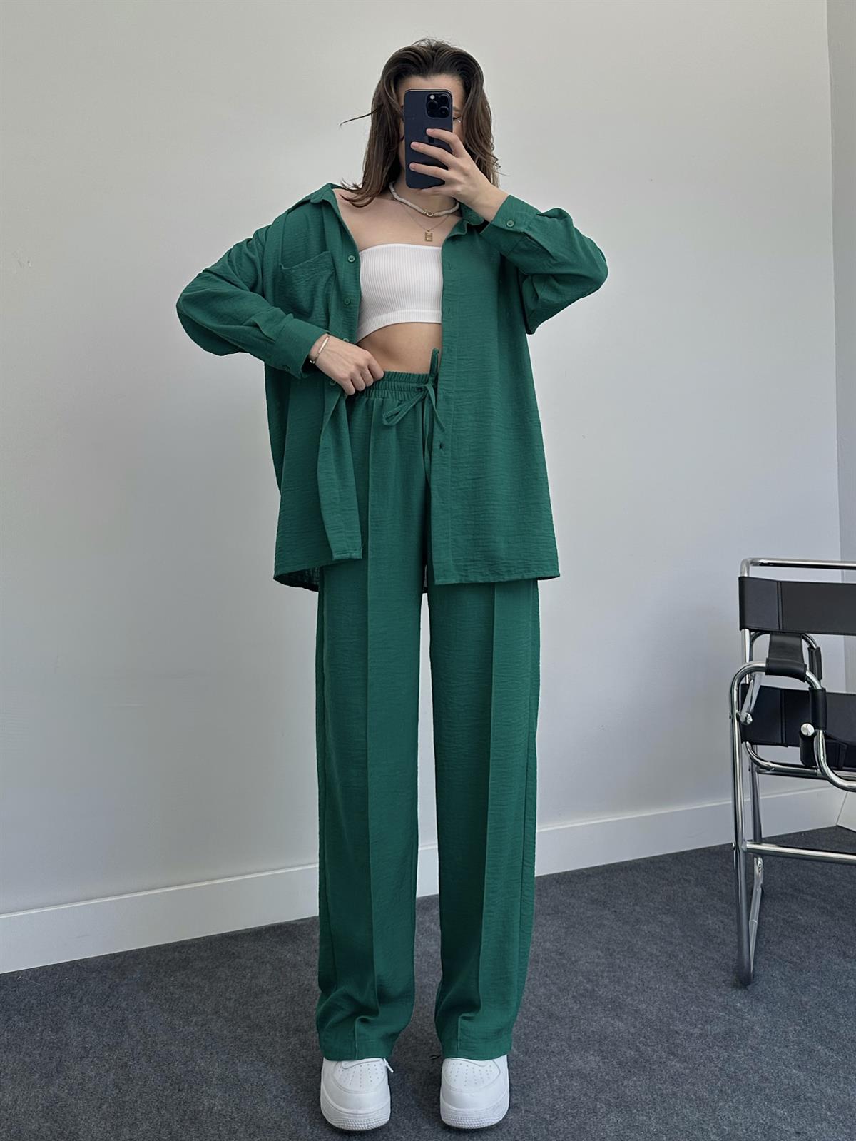 2023 Fashion Linen Shirt Set