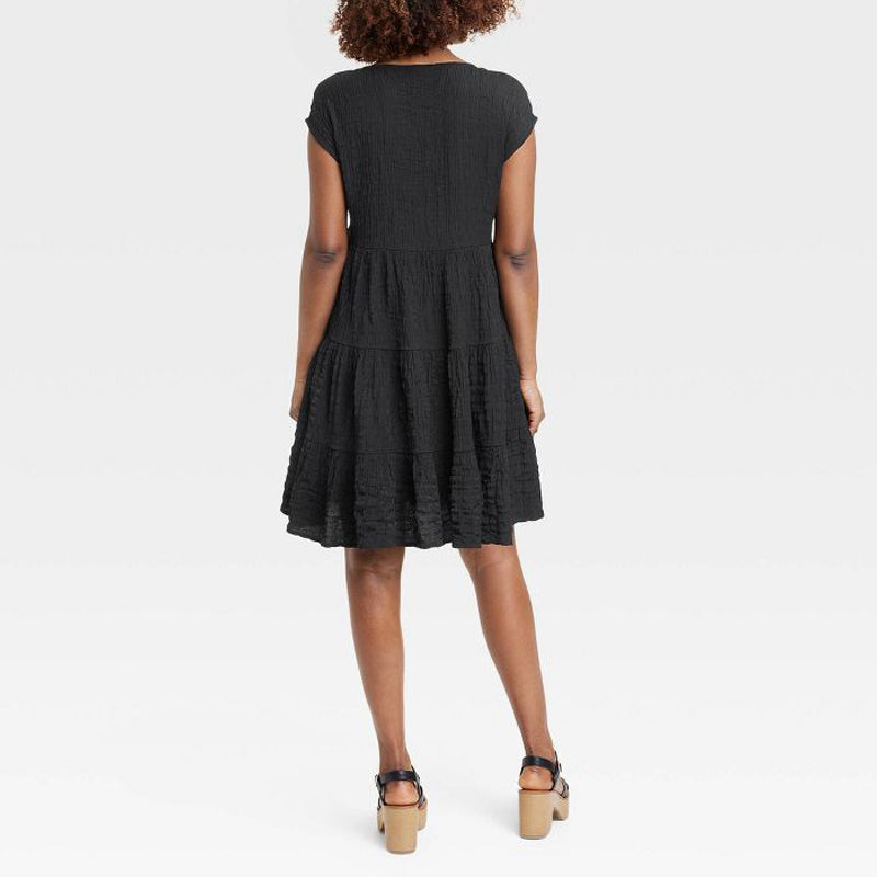 Women's Short Sleeve A-Line Dress