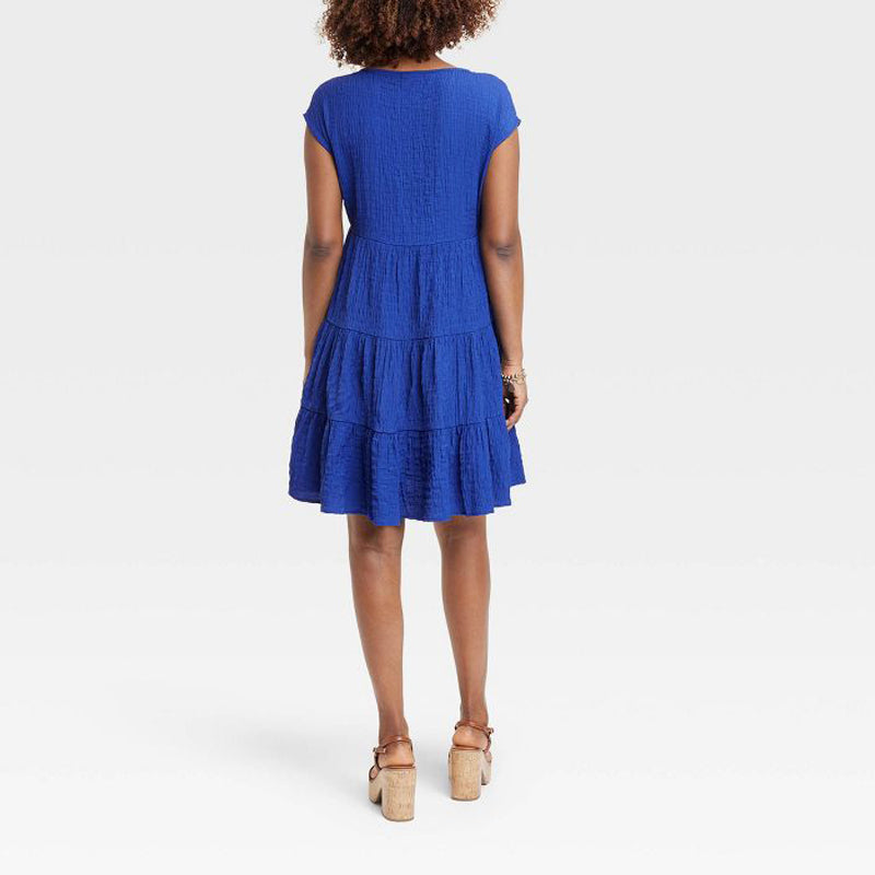 Women's Short Sleeve A-Line Dress