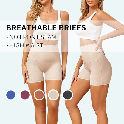 4PCS Women's High Waist Seamless Boyshort Underwear, Breathable Full Coverage Boxer Briefs
