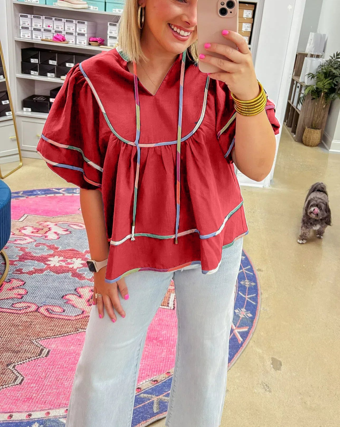 Ballon Sleeve Top(Buy 2 Free Shipping)