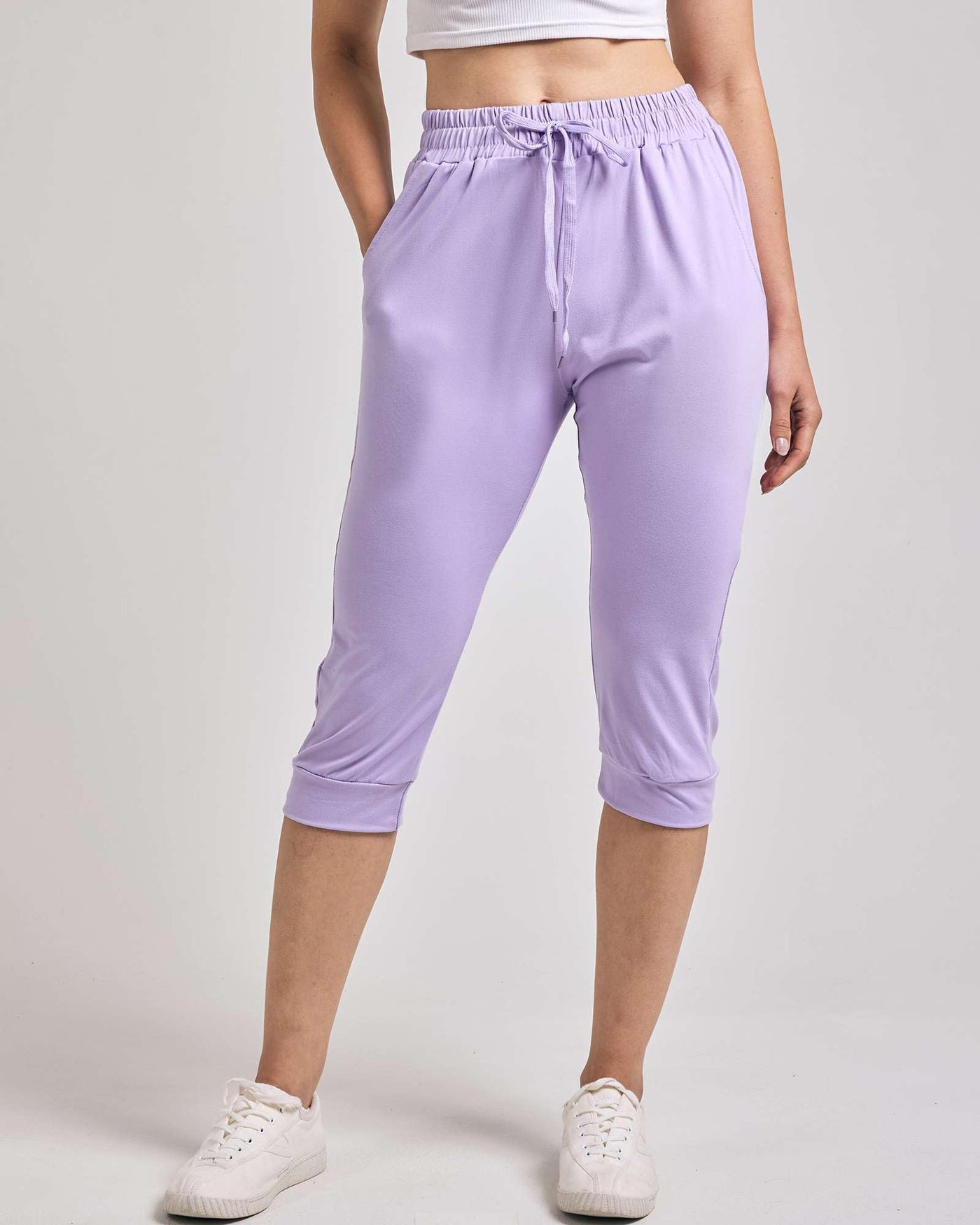 Women's Ultra Soft Lounge Capri Joggers Sweatpants Athletic Yoga with Pockets