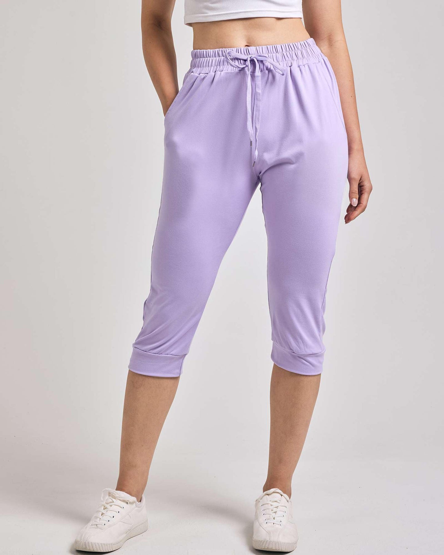 Women's Ultra Soft Lounge Capri Joggers Sweatpants Athletic Yoga with Pockets