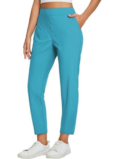 Women's Travel Pants Lightweight Anklle Dresss Pants With Zipper Pockets Summer UPF50