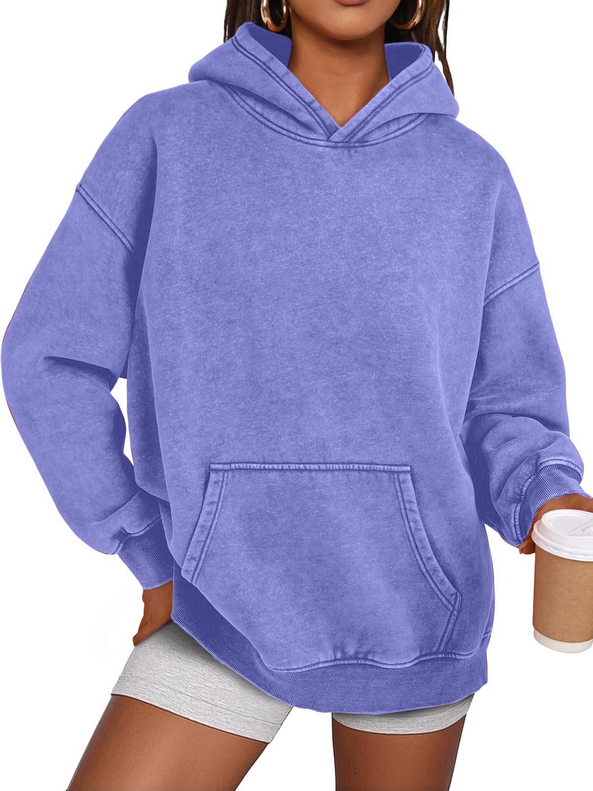 ✨Unisex Casual Oversized Acid Wash Tops Hoodie Pullover