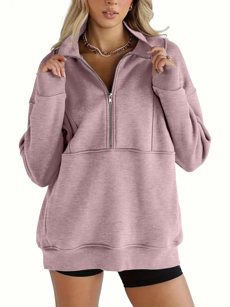 Half-Zip Pullover Sweatshirt (Buy 2 Free Shipping)