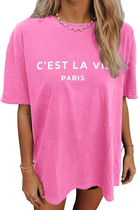 Women's Oversized T Shirt Casual Summer Short Sleeve Top(Buy 2 Free Shipping)