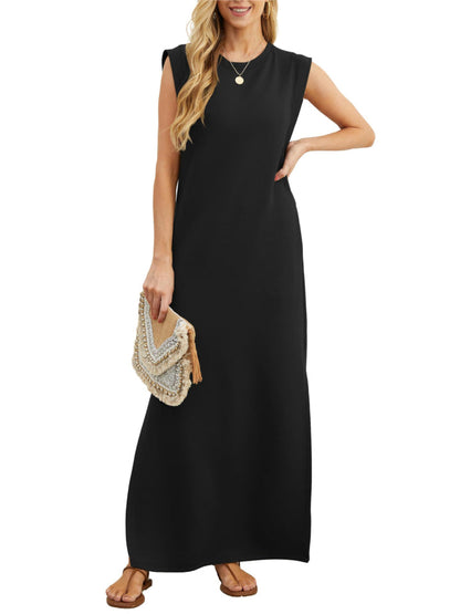 Limited time sale🔥Women's Soft Anti-Wrinkle Fabric Dress with Slit Hem