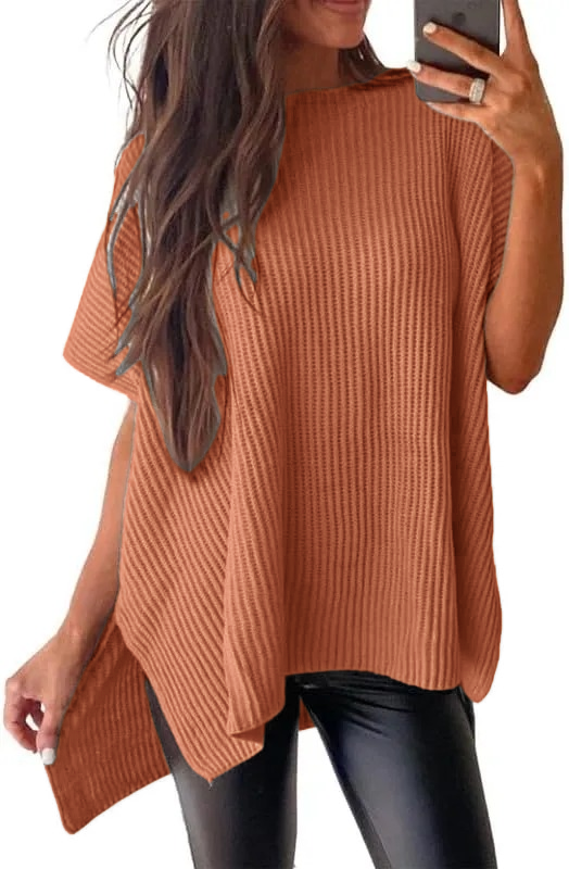Limited time sale🔥Women's Lightweight Knit Batwing Short Sleeve Sweater