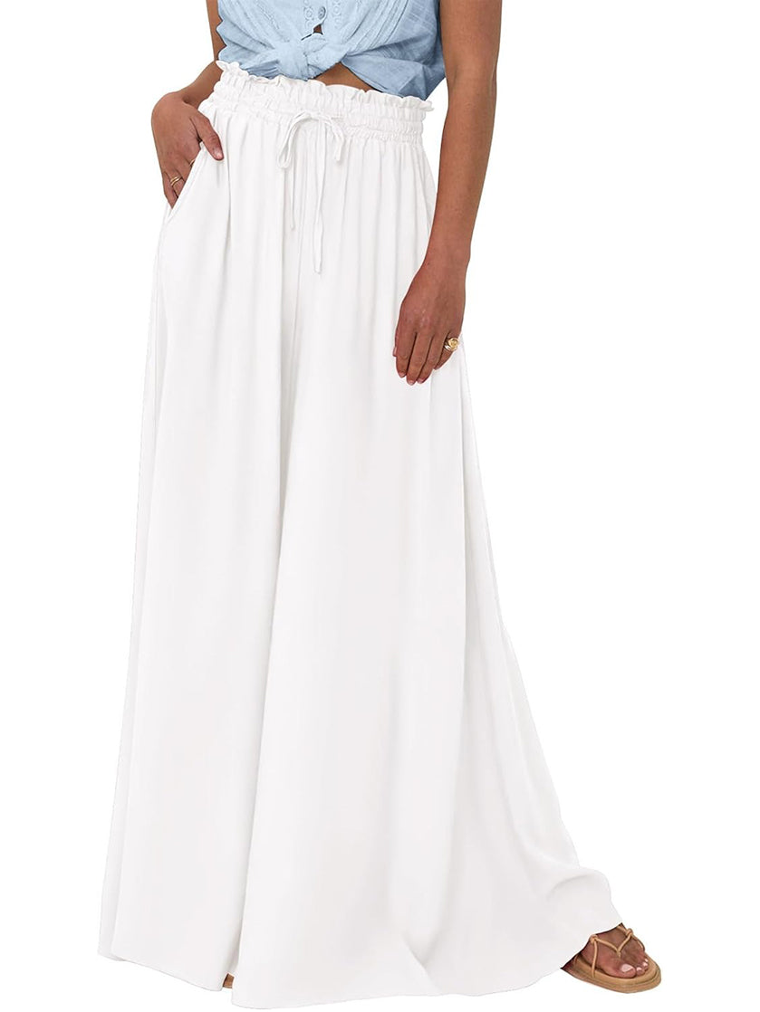 Women's Floral Print High Waist Wide Leg Pants