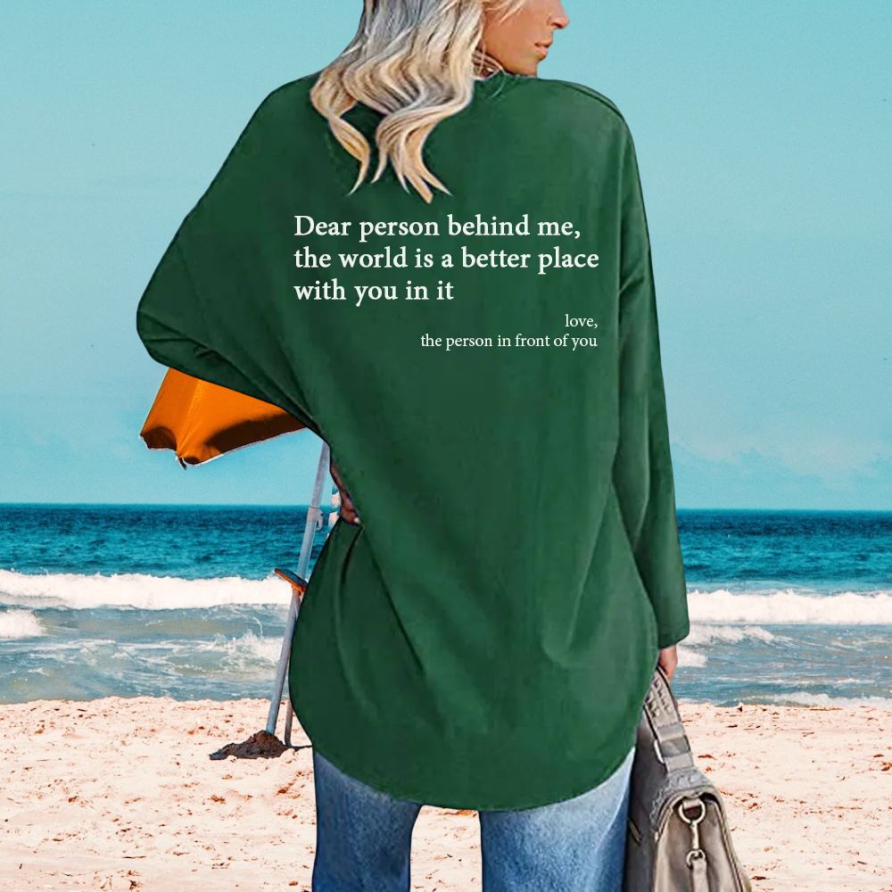 'DEAR PERSON BEHIND ME' V-NECK TOP