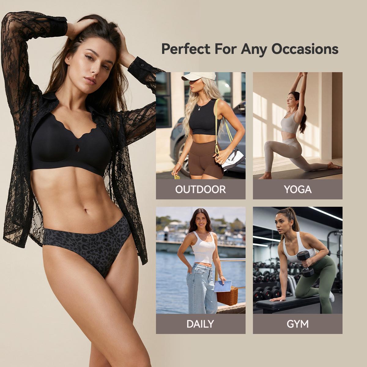 Women's Seamless Camel Toe Cover Thongs, No-Show Invisible G-String Underwear