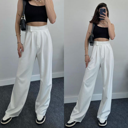 Nougat High Waist Fabric Trousers