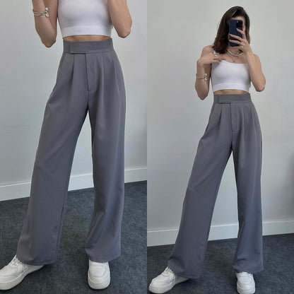 Nougat High Waist Fabric Trousers
