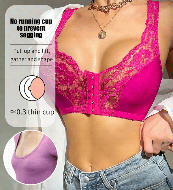 LAST DAY 50% OFF🔥French lace front button bra