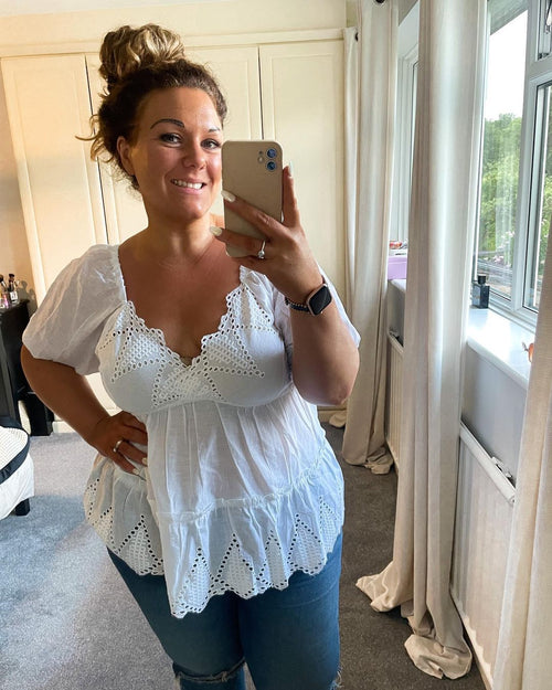 SUMMER SALE 50% OFF🔥PLUS BRODERIE ANGLAISE SMOCK TOP