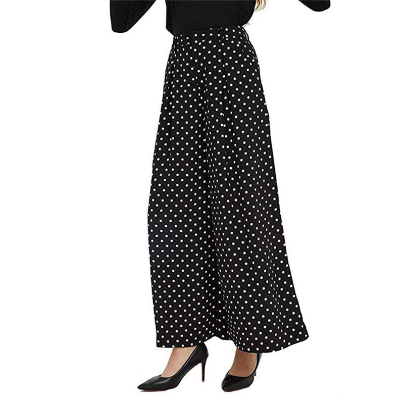 Women High Waist Casual Wide Leg Trousers
