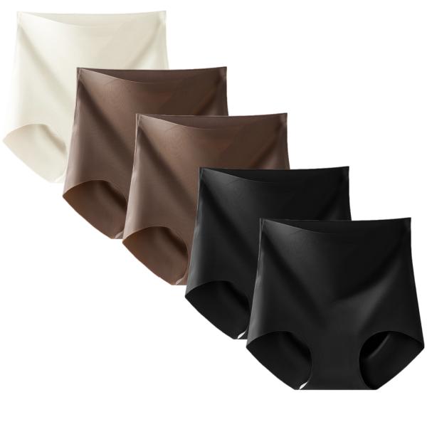 Women's High Waist Seamless Underwear 5-Pack, Silky Soft No-Show Briefs