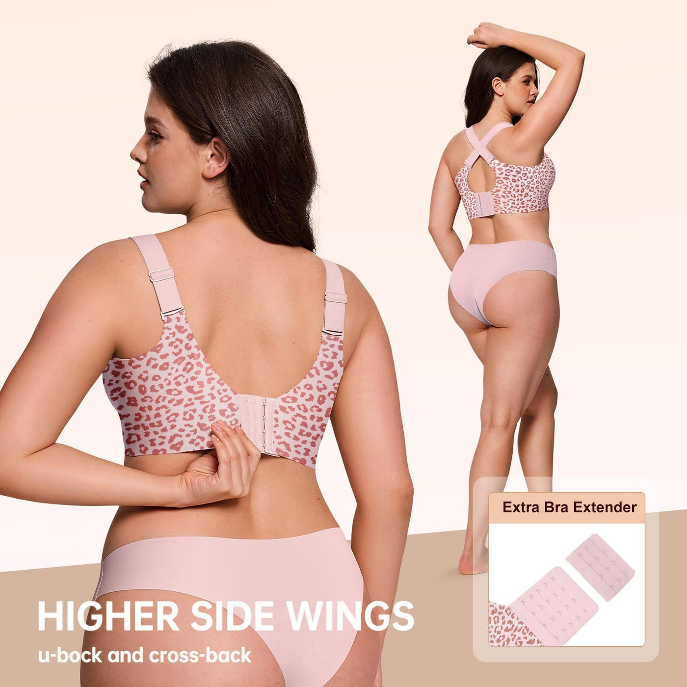 Women's Wireless Lace Back Seamless Comfort Bra