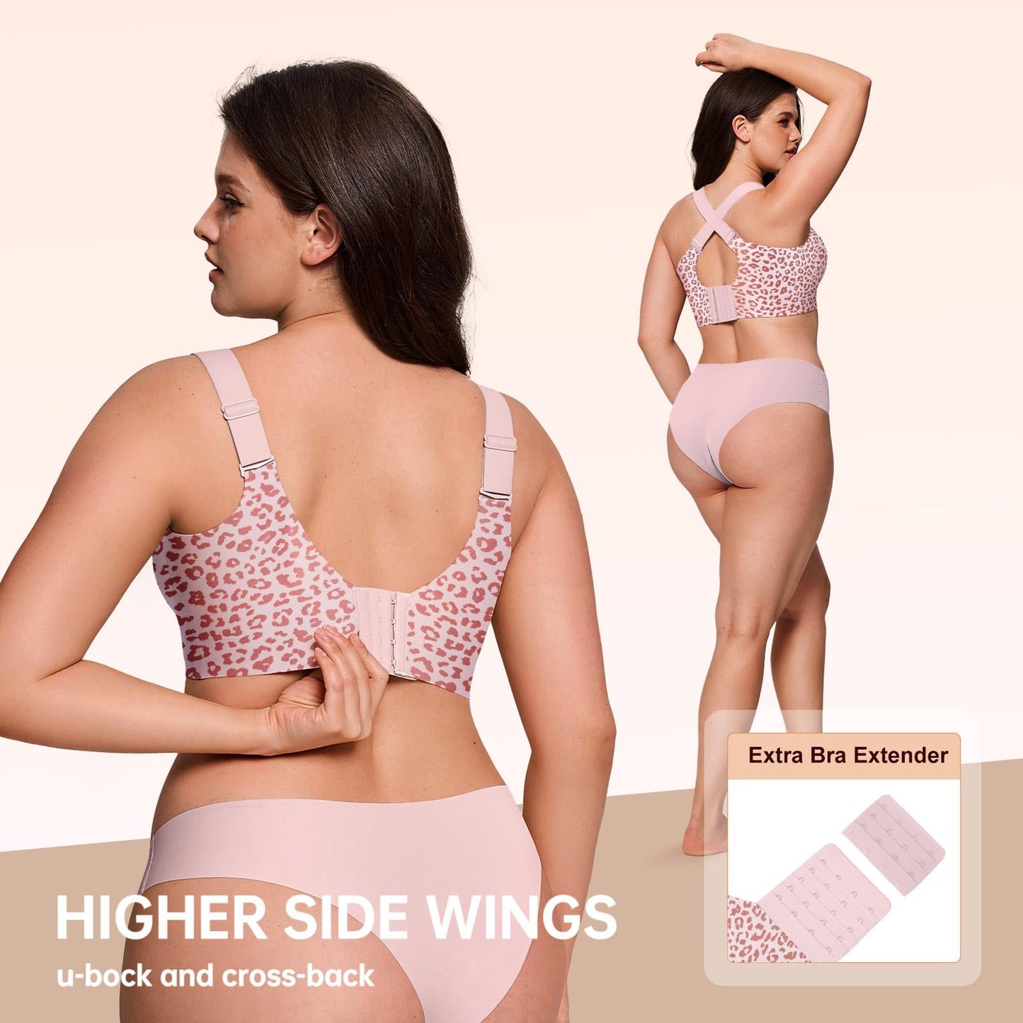 Women's Wireless Lace Back Seamless Comfort Bra