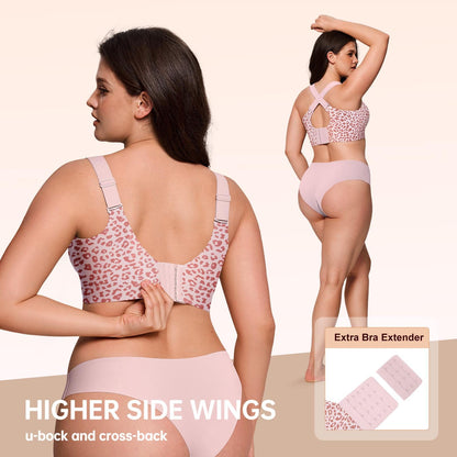 Women's Wireless Lace Back Seamless Comfort Bra