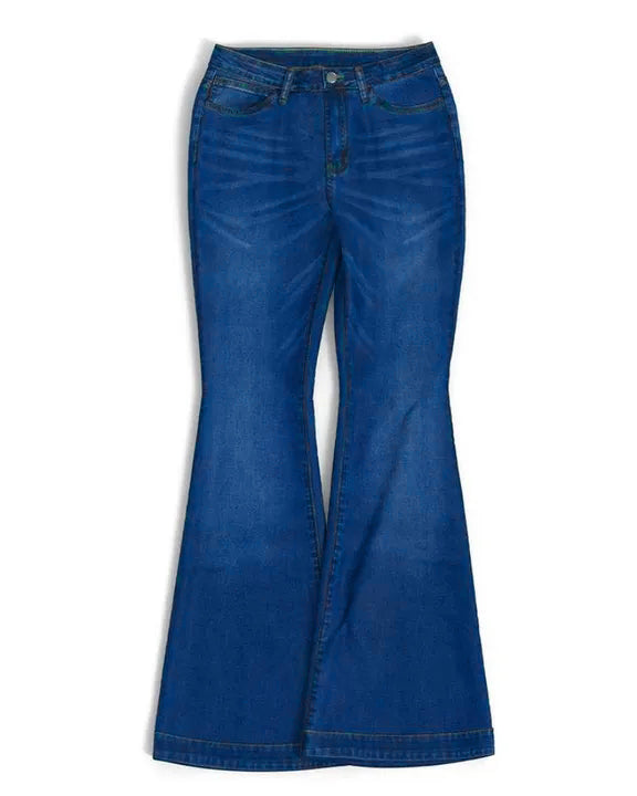 90s Vintage Classic Flare Hem High Waist Jeans