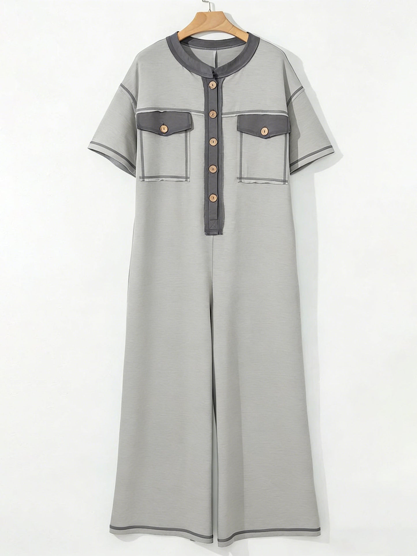 Women's Contrast Color Cozy Jumpsuit