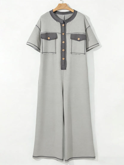 Women's Contrast Color Cozy Jumpsuit