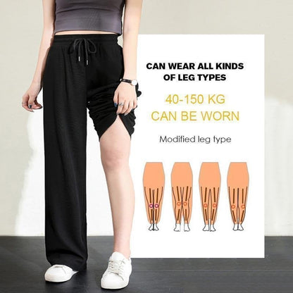 2023 Ladies Ice Silk Wide Leg Pants (Get 3 Pants For Only $39.98)