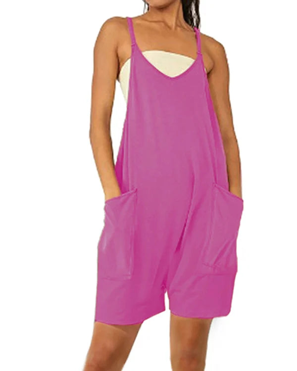 2023 Hot Sale 🔥Summer Short Jumpsuit with Pockets (Buy 3 Free Shipping)