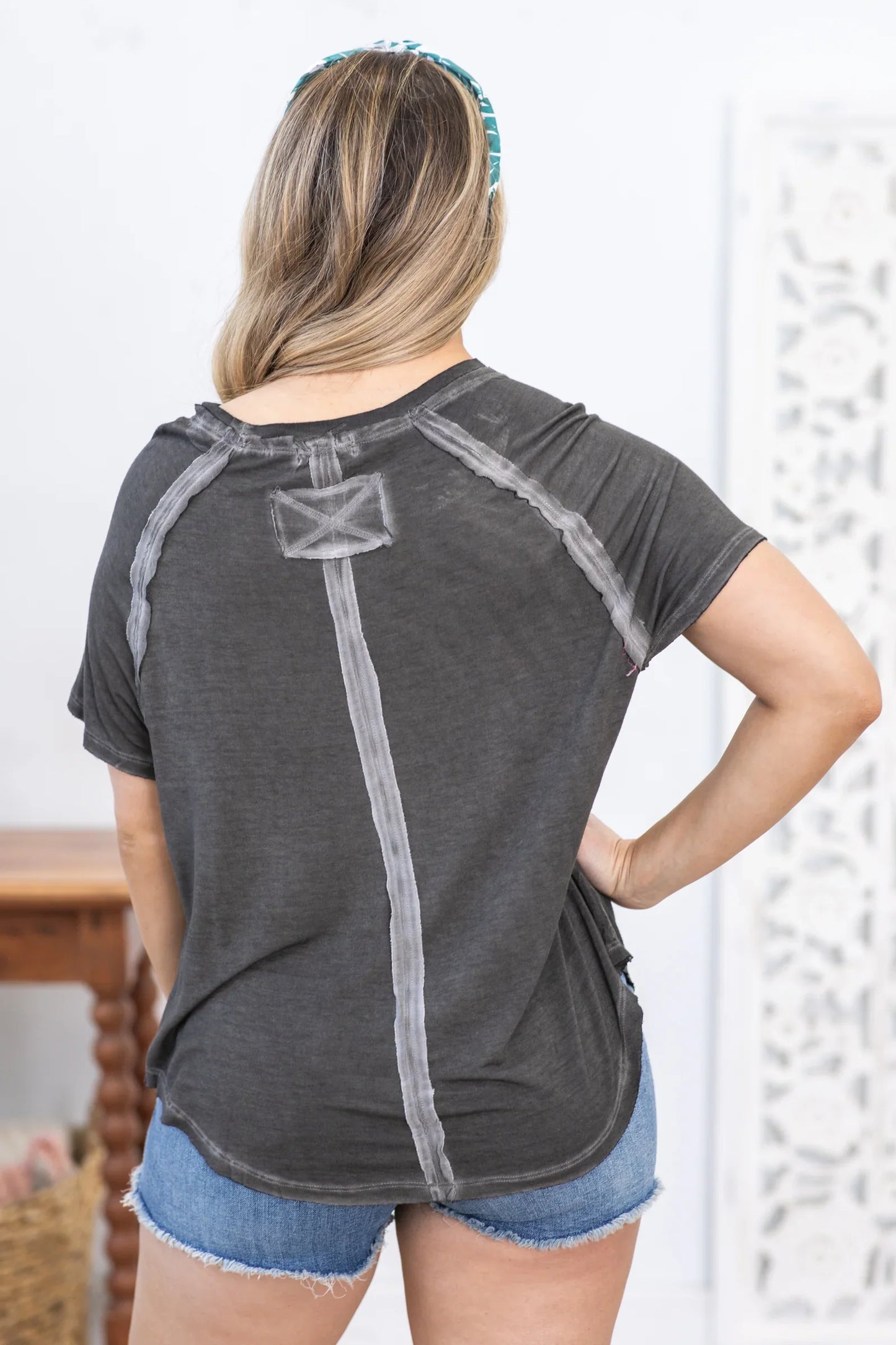Women's Washed Hi-Low Hem Knit Top（40% OFF TODAY)