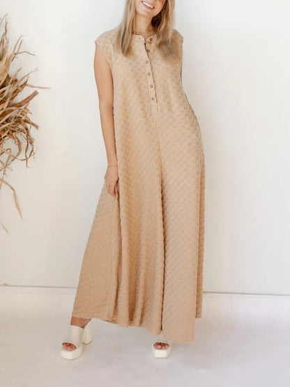 Women's Plaid Button Loose Jumpsuit (Buy 2 Free Shipping)