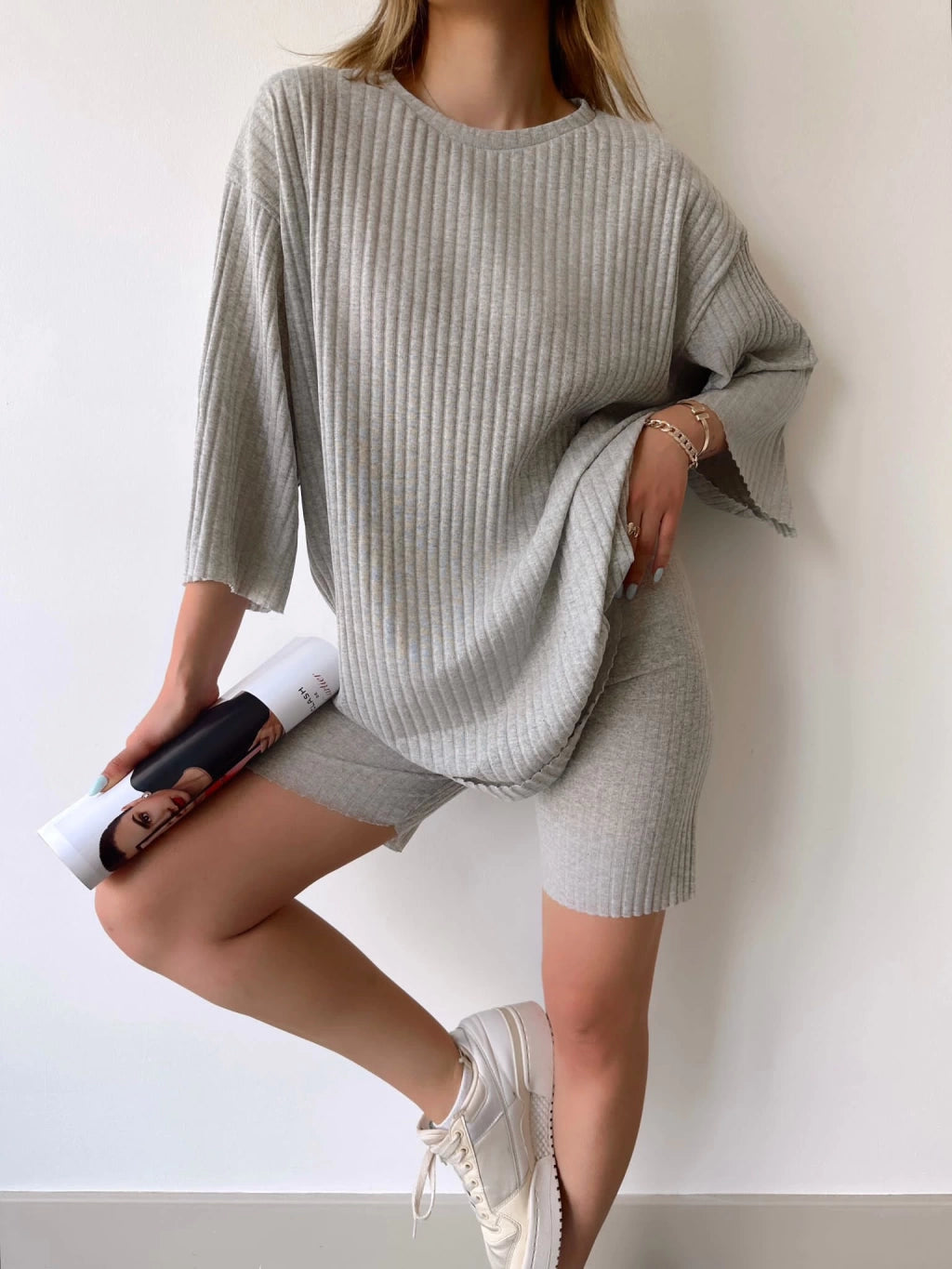 Summer Sale 2023🔥 🔥 Casual Round Collar Loose Shorts Set