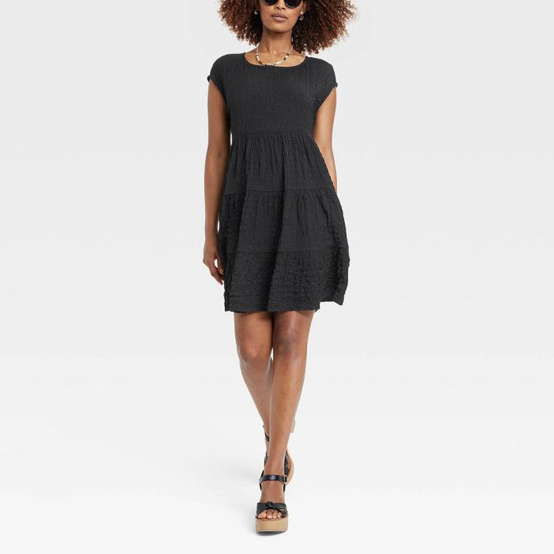 Women's Short Sleeve A-Line Dress