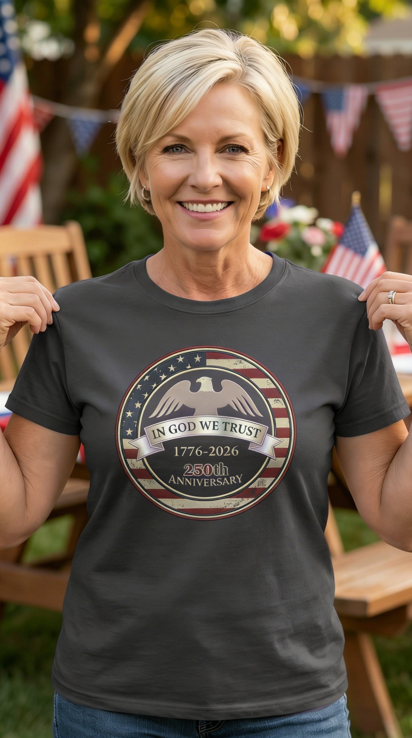 America 250th Anniversary Eagle Seal Vintage T-Shirt