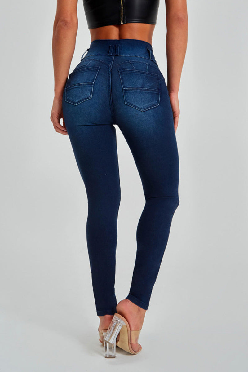 Women's High Waist Skinny Stretch Jeans
