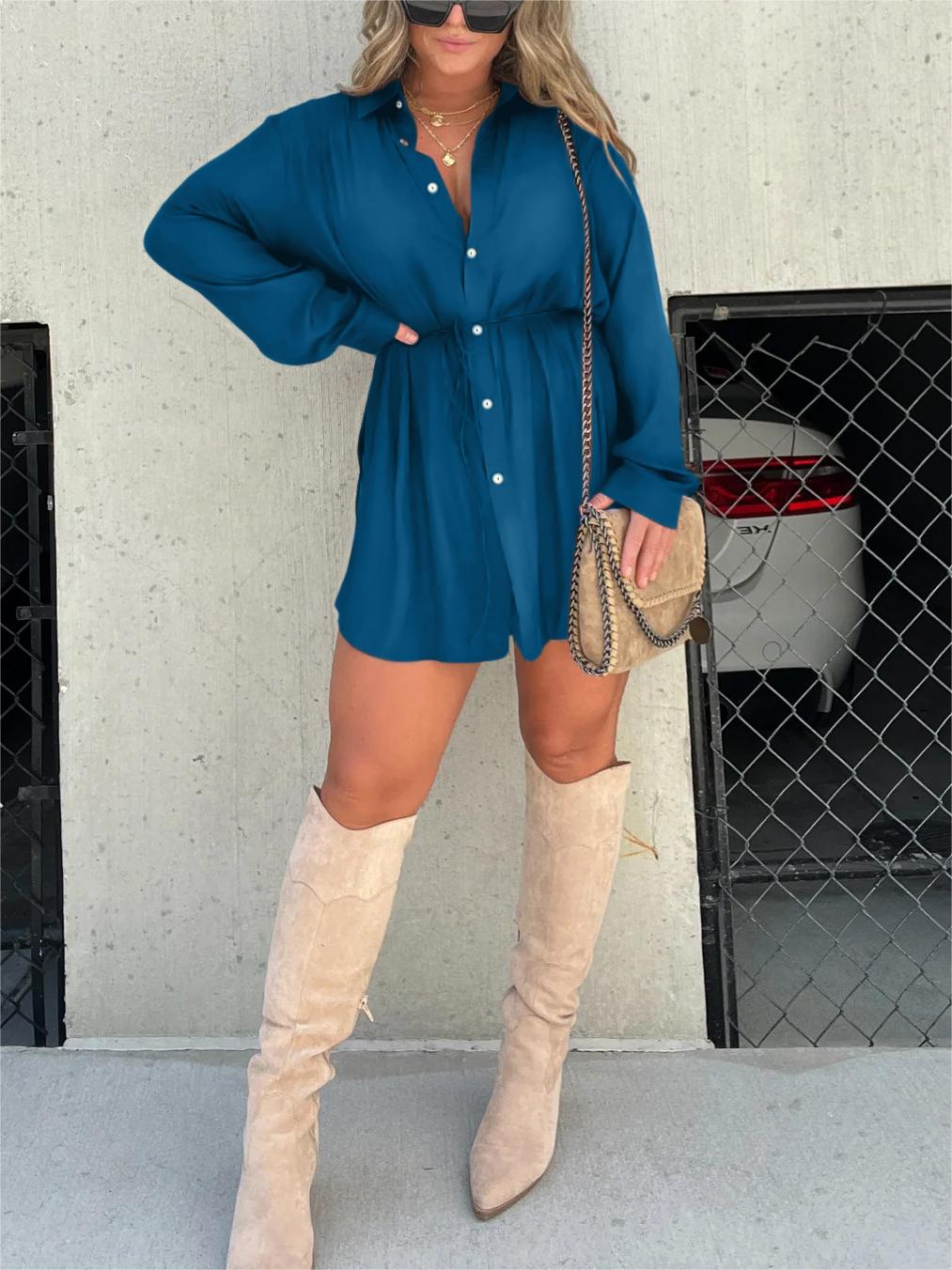 Satin Covered Nights 2-Piece Tunic Set (Buy 2 Free Shipping)