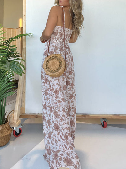 Floral Wide Leg Jumpsuit (Buy 2 Free Shipping)