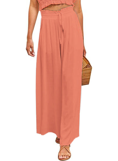 HOT SALE 🔥 Women Casual Elastic Waist Wide Leg Pants (BUY 2 FREE SHIPPING)