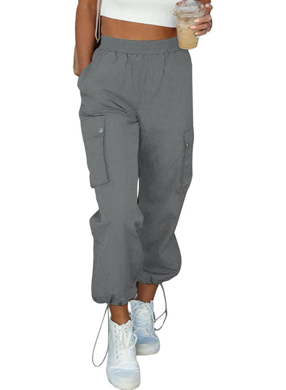 2024 NEW Women Summer Casual Elastic High Waisted Parachute Pants (BUY 2 FREE SHIPPING)