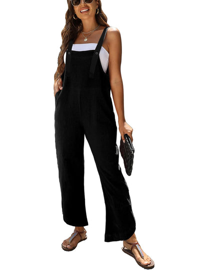 2024 NEW-Women's Sleeveless Overalls Loose Wide Leg Jumpsuit (BUY 2 FREE SHIPPING)