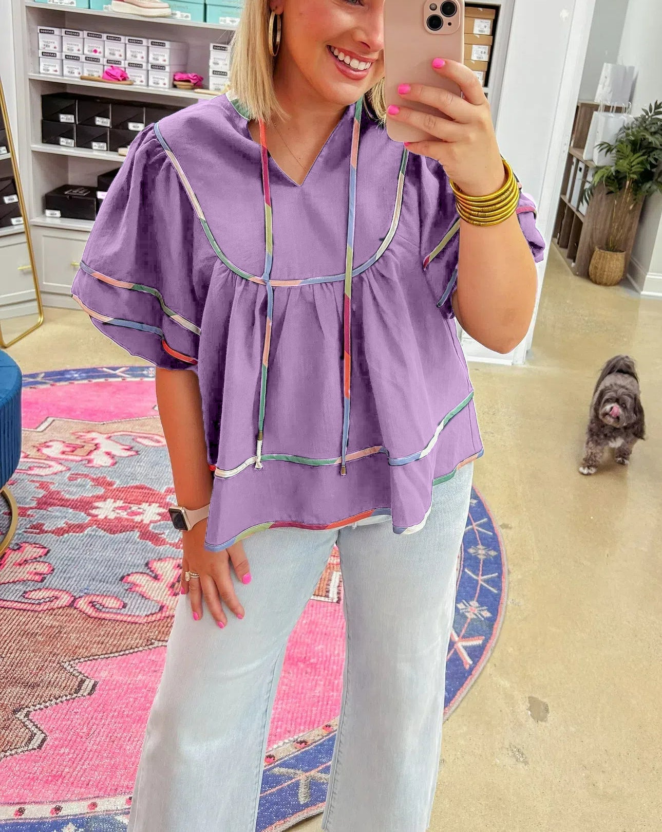 Ballon Sleeve Top(Buy 2 Free Shipping)
