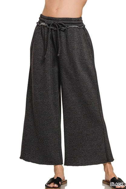 ✨ Women's Comfy Acid Wash Palazzo Sweatpants with Pockets