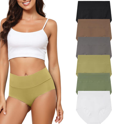 Women's Seamless High Waisted Underwear 6-Pack, Full Coverage No-Show Briefs