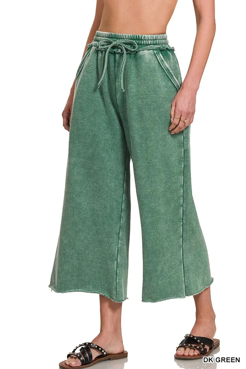 ✨ Women's Comfy Acid Wash Palazzo Sweatpants with Pockets