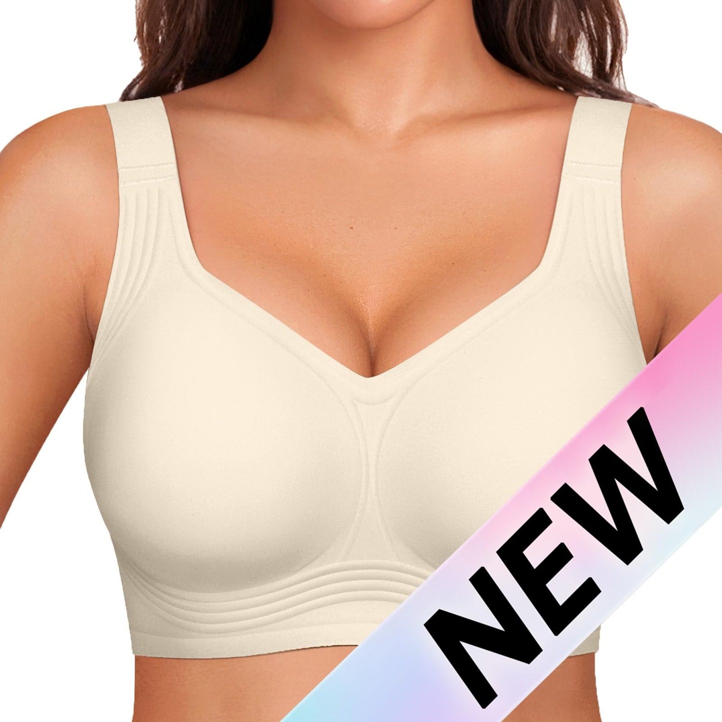 Women's Wireless Lace Back Seamless Comfort Bra